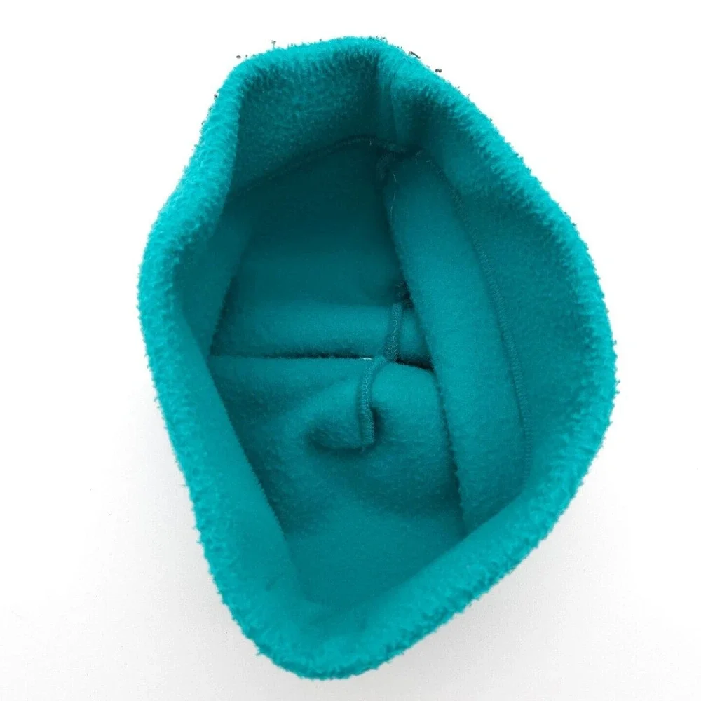 Vintage Columbia Fleece Beanie‎ Hat Winter Snow Cap Small Medium Teal USA Made